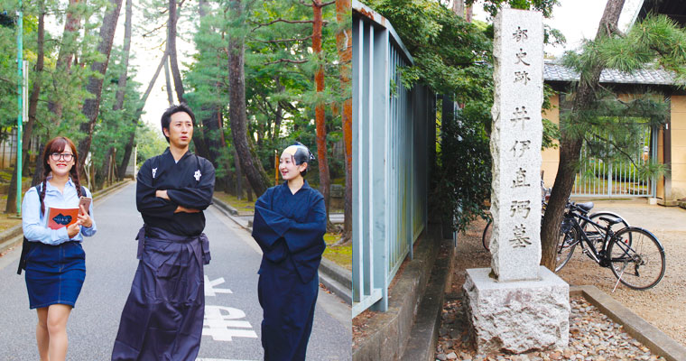 左：積み木で遊ぶみろく　右：木製すべり台で遊ぶ2人