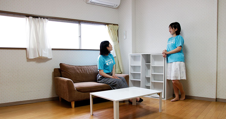 お部屋の中は正方形の作り