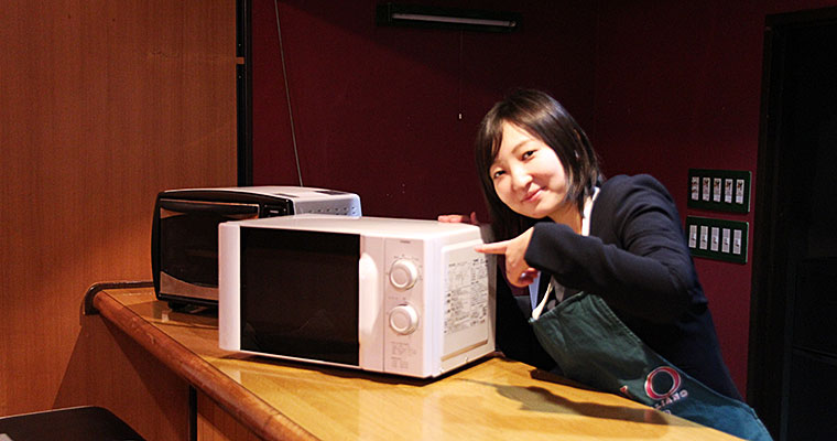 電子レンジも付いてます